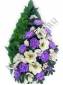Венок с пионом и анемоной выс.105/120см ш.60см