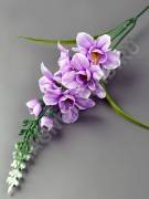 Ветка гиацинта с пластм травкой 22/45см (бел крас б-роз мал лим)