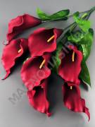 РАСПРОДАЖА Букет калл латексных 7гр 70см (борд б-зел б-жел б-роз б-мал б-сир )