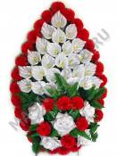 Венок "Стелла" с розами и каллами выс. 90/100см шир. 60см