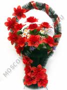 Корзина "Хит" с хризантемами выс..80/90см шир. 45см