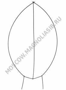 Каркас мет. Овал с верт. перемычкой (пров.3мм) выс.65/80см ш.50см