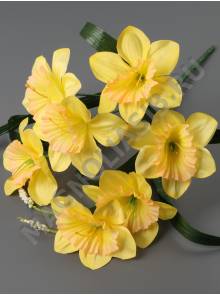 Букет нарциссов 7гр 32см (бел жел роз сир фиол)