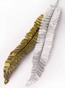 АКЦИЯ. Лист папоротника узкого из парчи 33/43см ( зол)